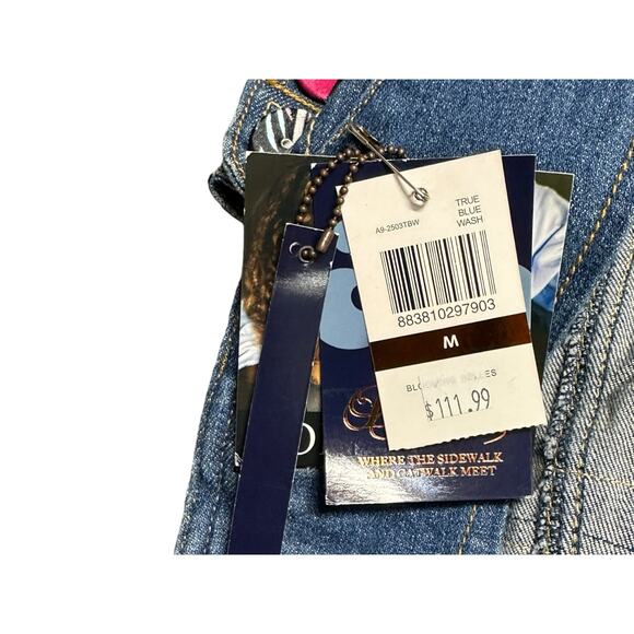 Y2K Dereon for Beyoncé Women’s‎ Short Sleeve Fitted Denim Jacket Size Medium NWT - Picture 6 of 13